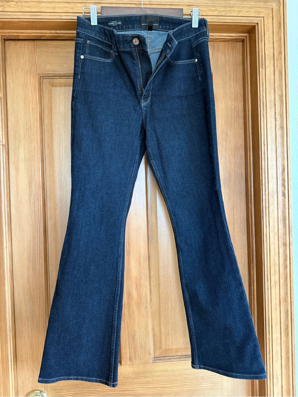 White House Black Market Dark Blue Flare Jeans